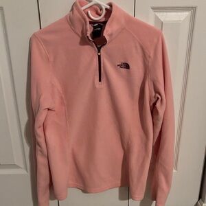 The North Face Light Pink Quarter-Zip Fleece